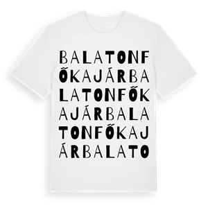 Balatonfőkajár ordlek t-shirt – ekologisk bomull t-shirt från Pinshirt