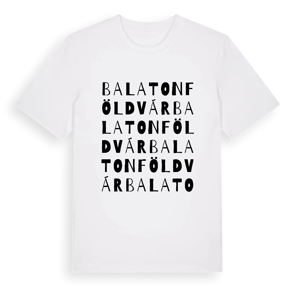 Balatonföldvár ordlek t-shirt – White, i miljö