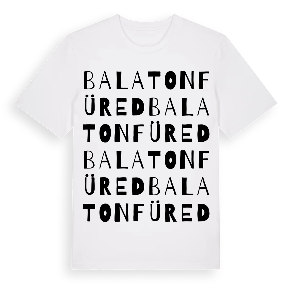 Balatonfüred ordlek t-shirt – White, i miljö
