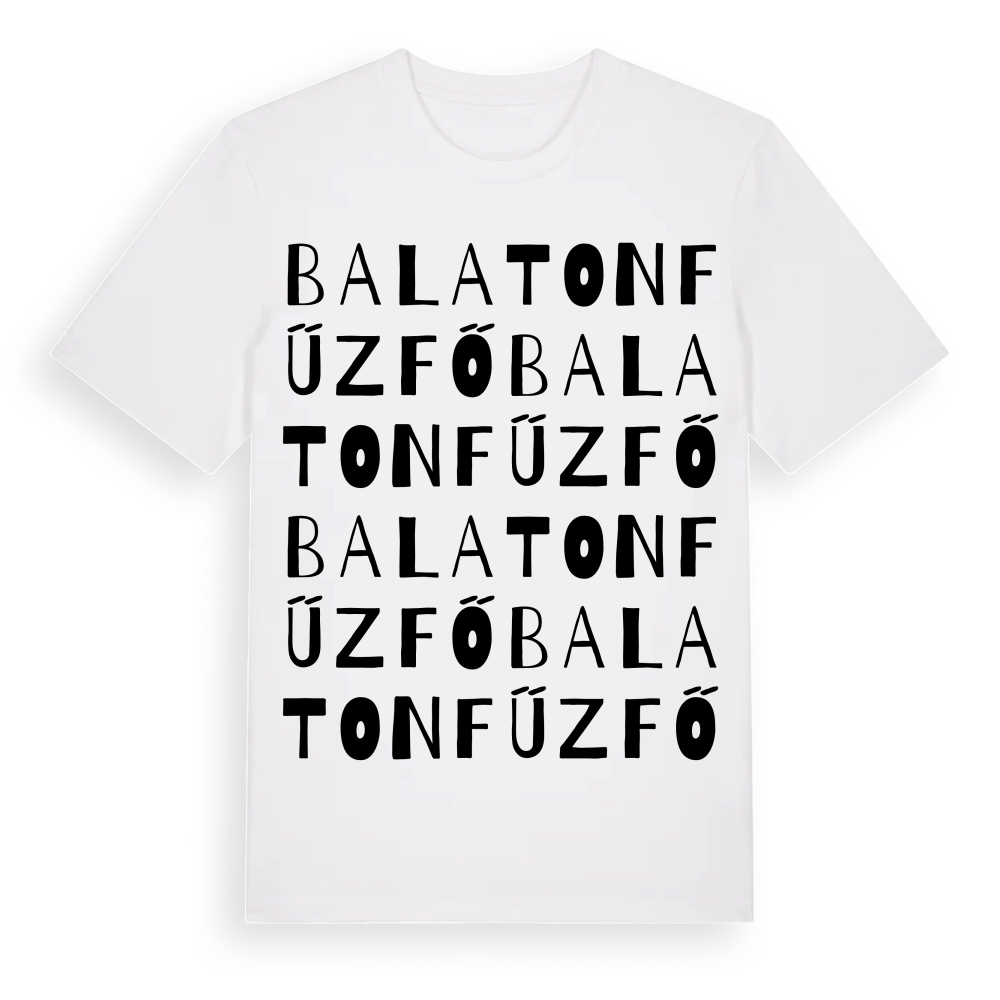 Balatonfűzfő ordlek t-shirt – White, i miljö