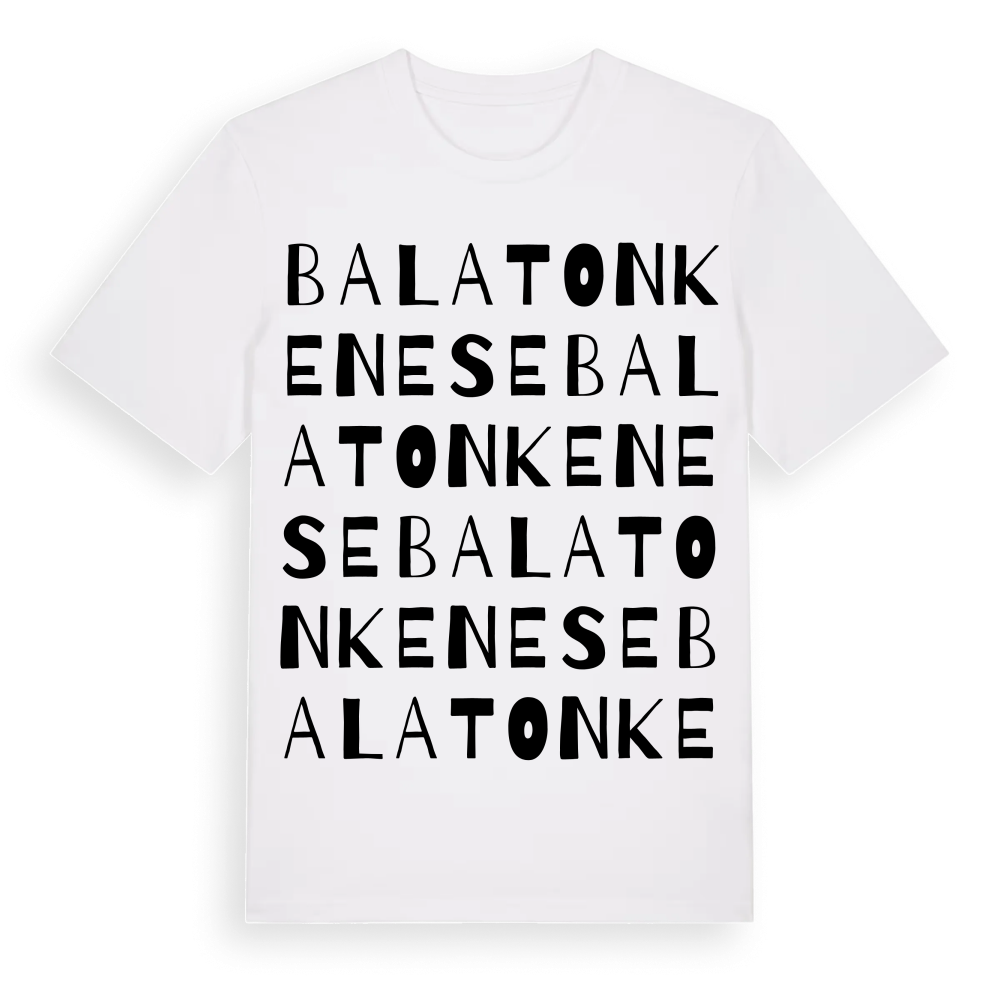 Balatonkenese ordlek t-shirt – White, i miljö