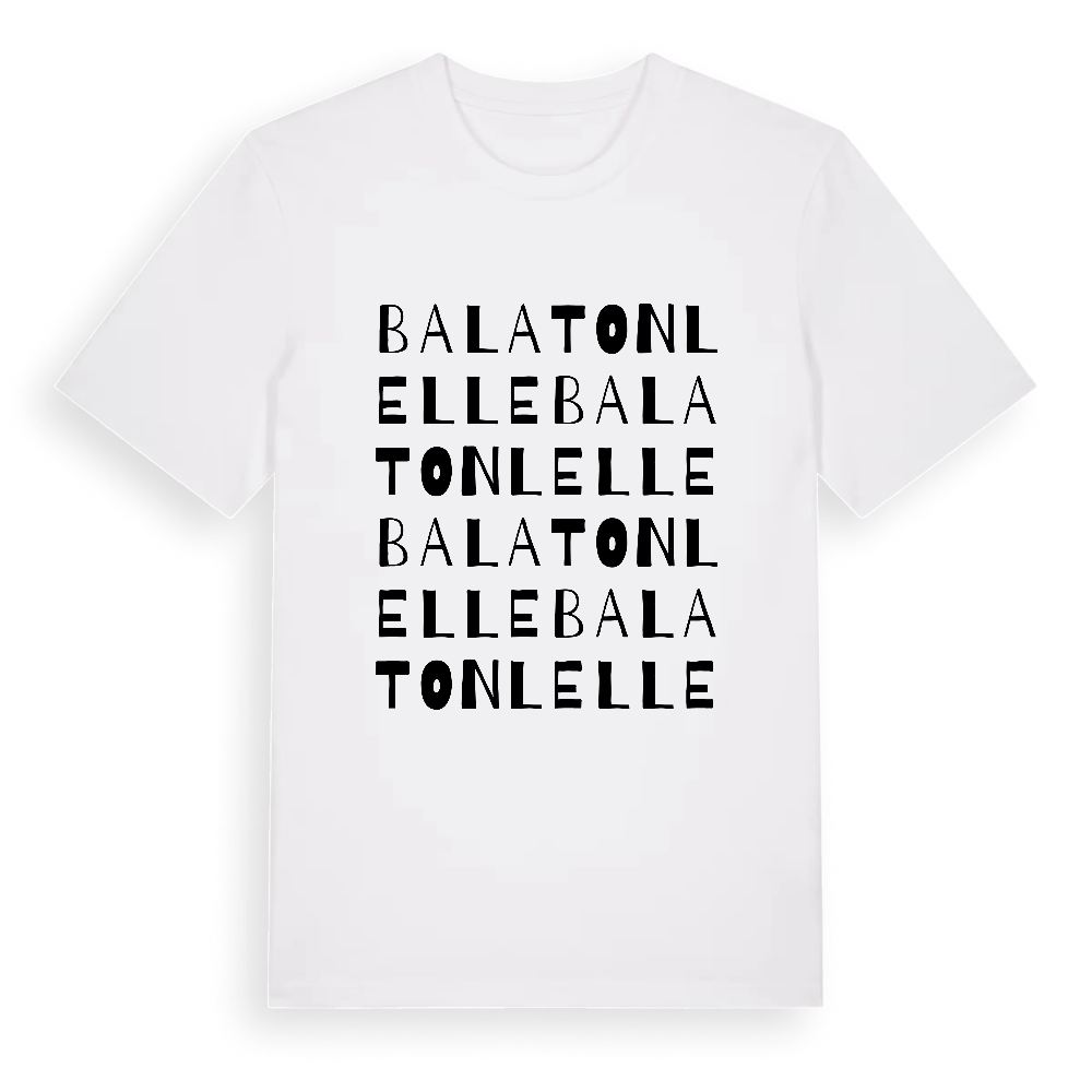 Balatonlelle ordlek t-shirt – White, i miljö