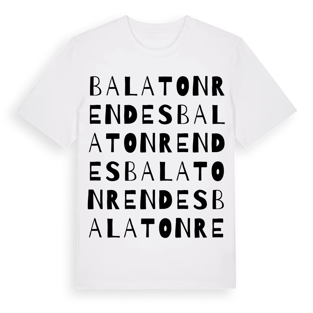Balatonrendes ordlek t-shirt – White, i miljö