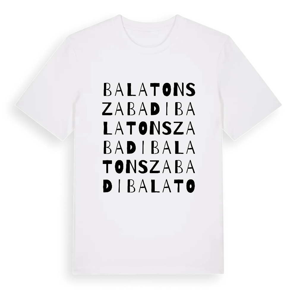 Balatonszabadi ordlek t-shirt – White, i miljö