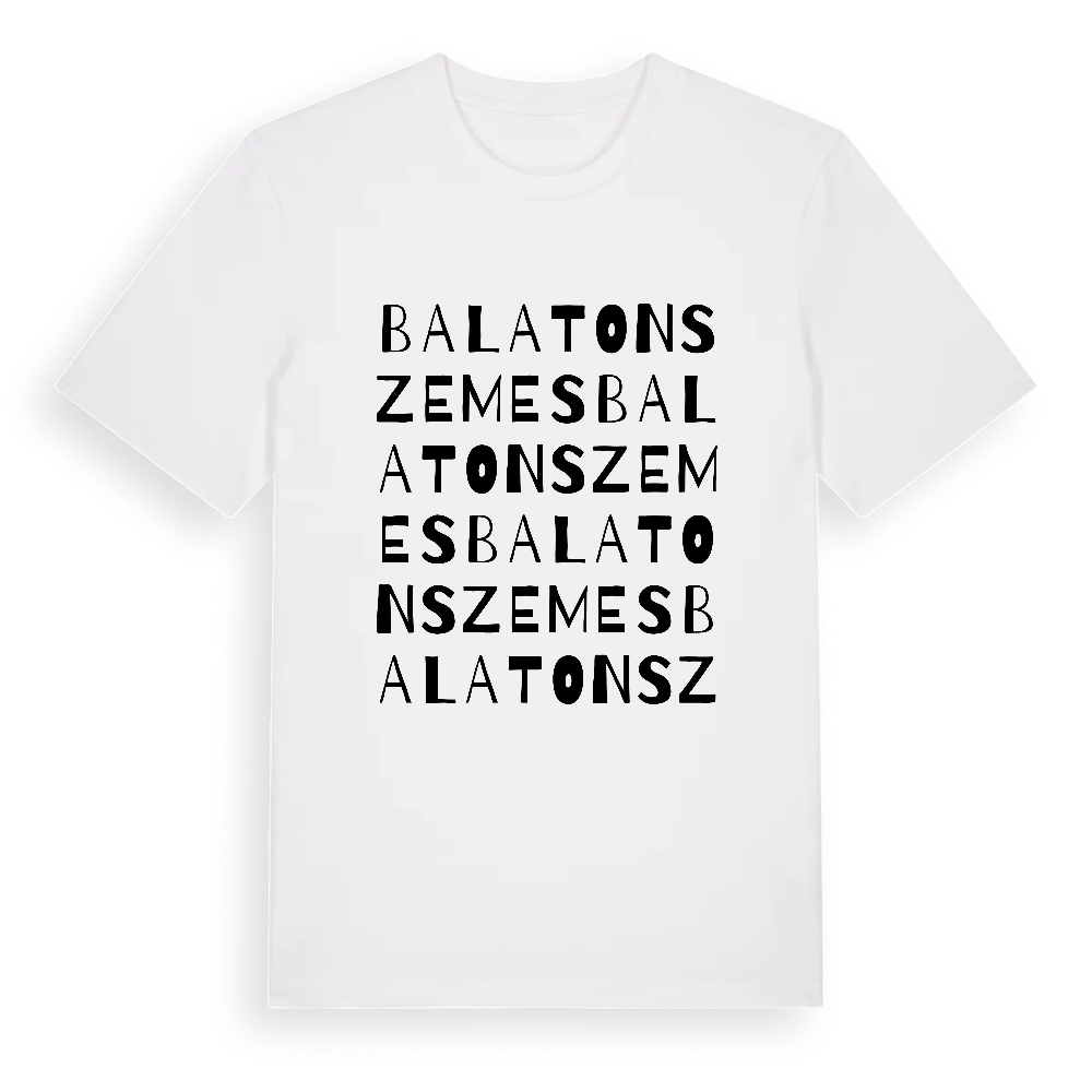 Balatonszemes ordlek t-shirt – White, i miljö