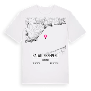Balatonszepezd karta t-shirt – ekologisk bomull t-shirt från Pinshirt