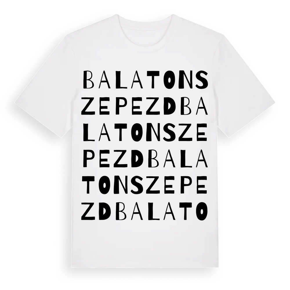 Balatonszepezd ordlek t-shirt – White, i miljö