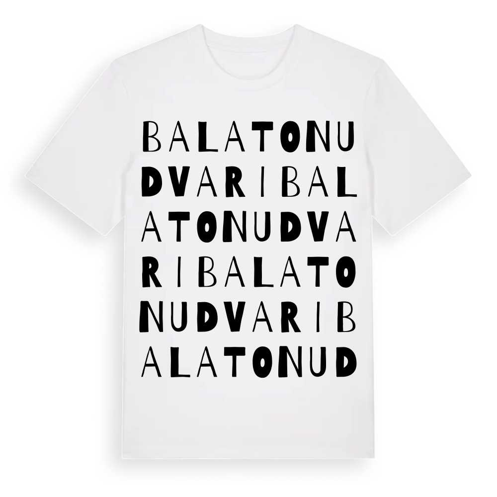 Balatonudvari ordlek t-shirt – White, i miljö