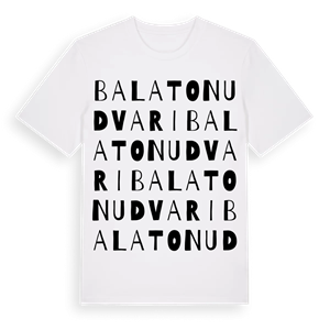 Balatonudvari ordlek t-shirt – ekologisk bomull t-shirt från Pinshirt