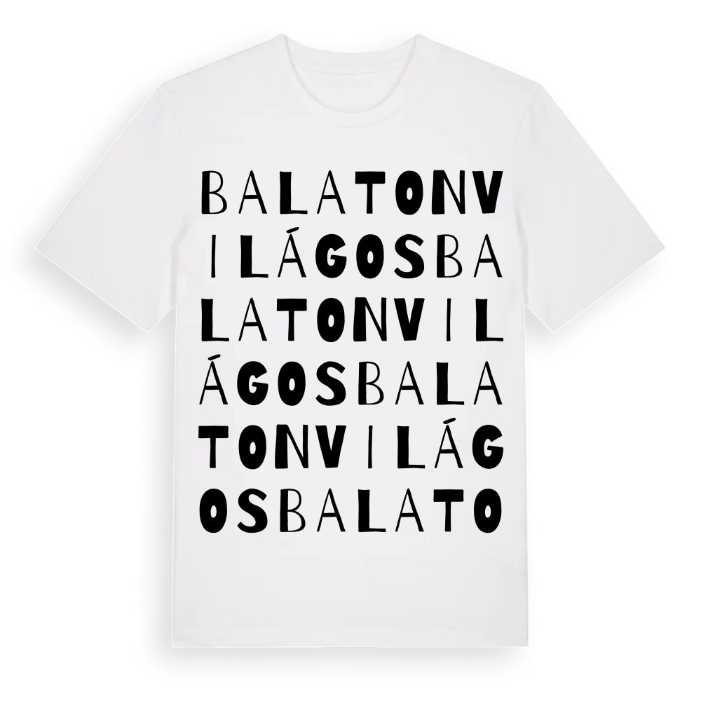 Balatonvilágos ordlek t-shirt – White, i miljö