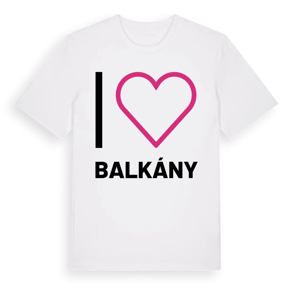 Jag älskar Balkány t-shirt stort tryck – White, i miljö