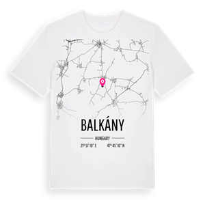 Balkány karta t-shirt – ekologisk bomull t-shirt från Pinshirt