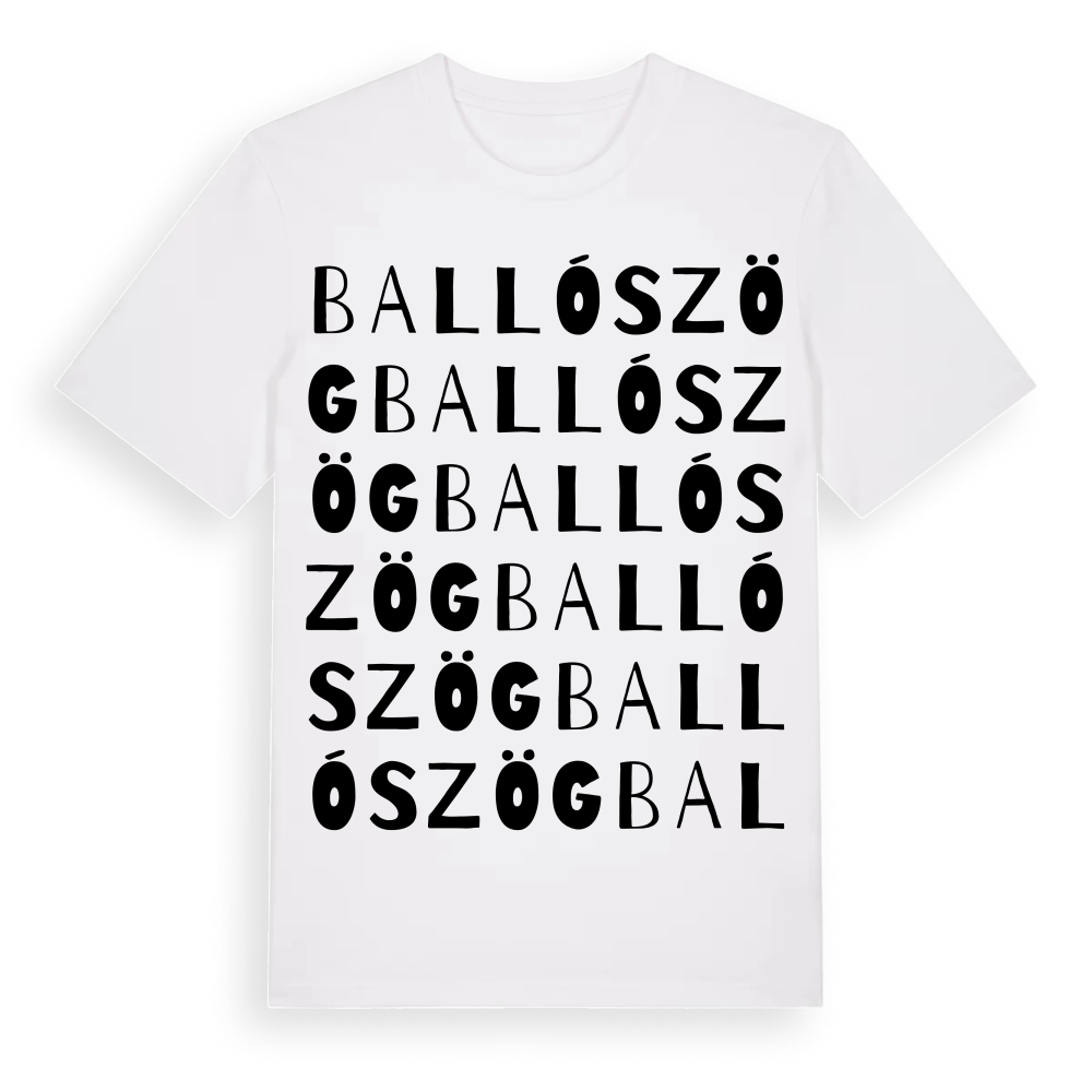 Ballószög ordlek t-shirt – White, i miljö