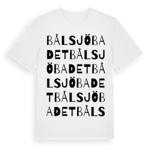 Bålsjöbadet ordlek t-shirt – ekologisk bomull t-shirt från Pinshirt