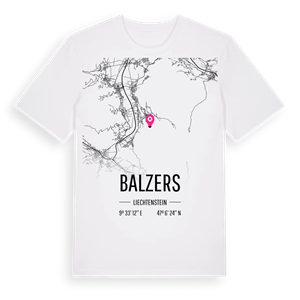 Balzers karta t-shirt – ekologisk bomull t-shirt från Pinshirt