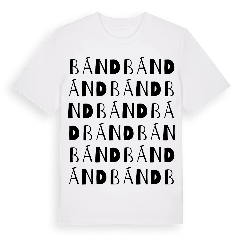 Bánd ordlek t-shirt – White, i miljö
