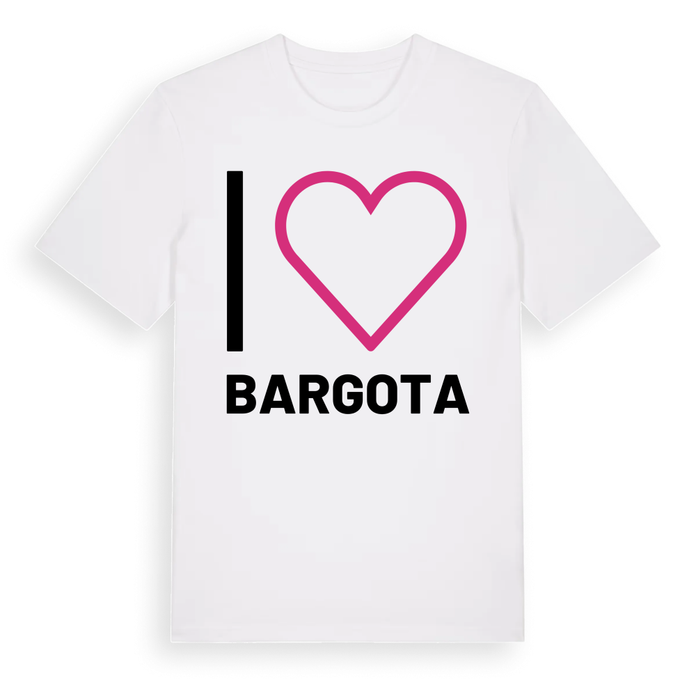 Jag älskar Bargota t-shirt stort tryck – White, i miljö