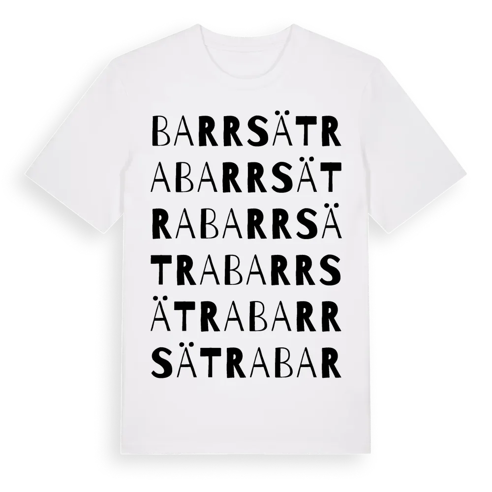 Barrsätra ordlek t-shirt i miljö