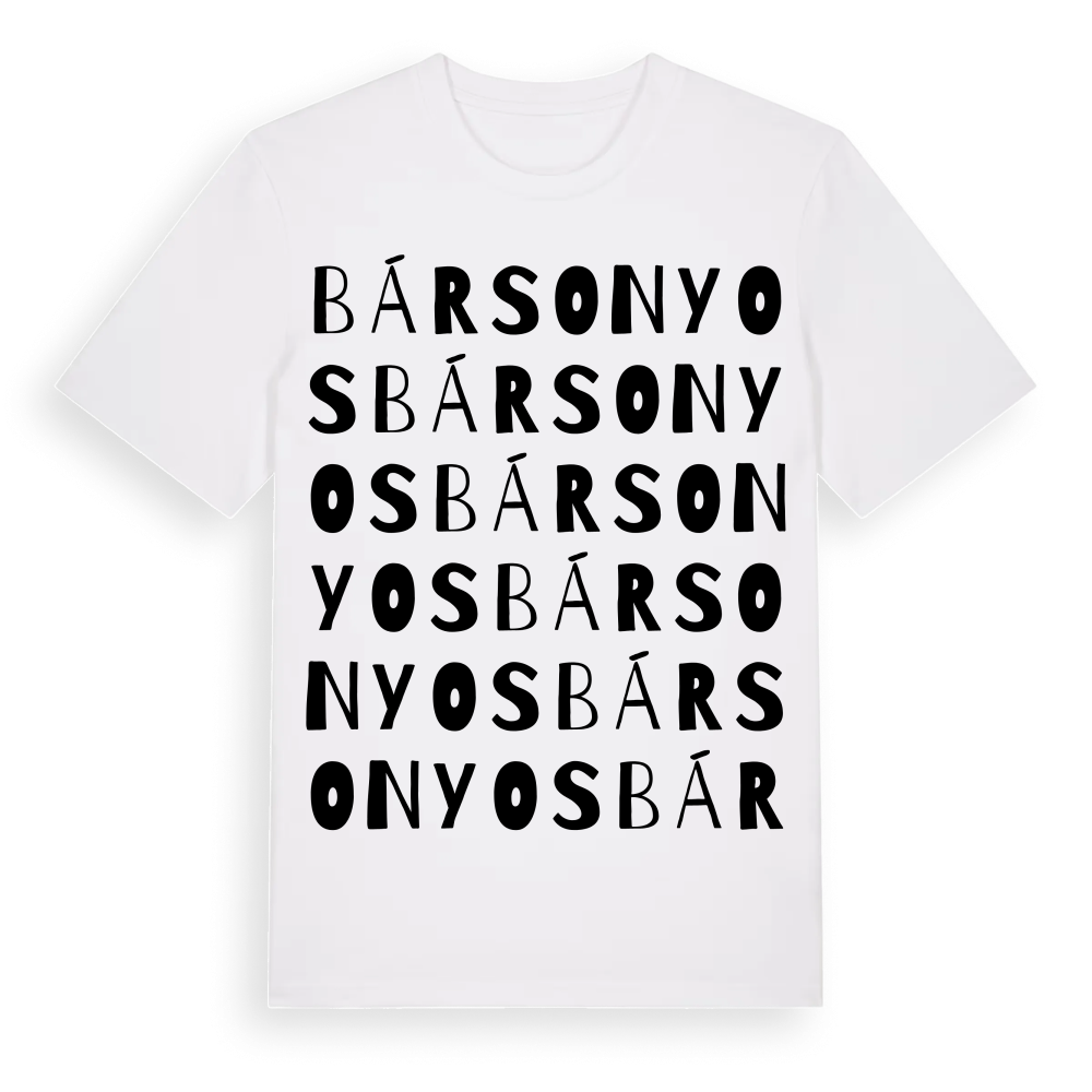 Bársonyos ordlek t-shirt – White, i miljö