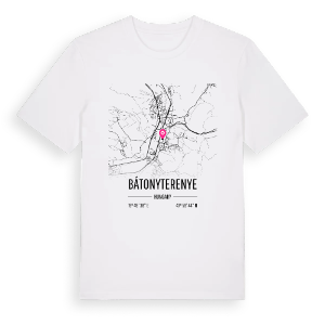 Bátonyterenye karta t-shirt – ekologisk bomull t-shirt från Pinshirt