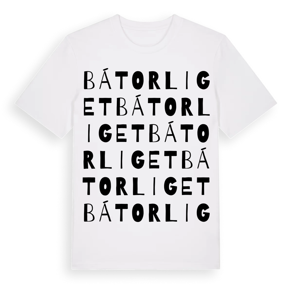 Bátorliget ordlek t-shirt – White, i miljö