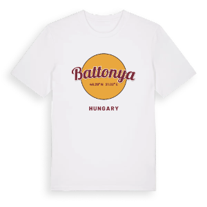 Battonya cirkel t-shirt – ekologisk bomull t-shirt från Pinshirt