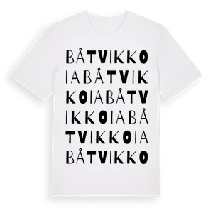 Båtvikkoia ordlek t-shirt – ekologisk bomull t-shirt från Pinshirt