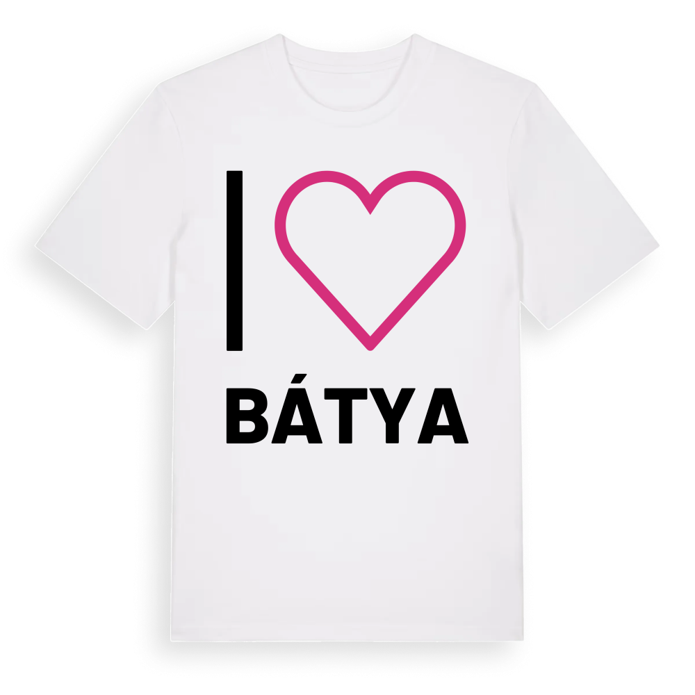 Jag älskar Bátya t-shirt stort tryck – White, i miljö
