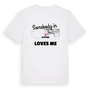 Någon i Bažciems älskar mig t-shirt – ekologisk bomull t-shirt från Pinshirt