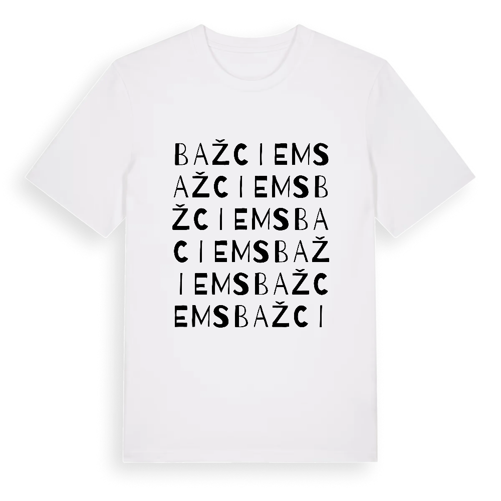 Bažciems ordlek t-shirt – White, i miljö