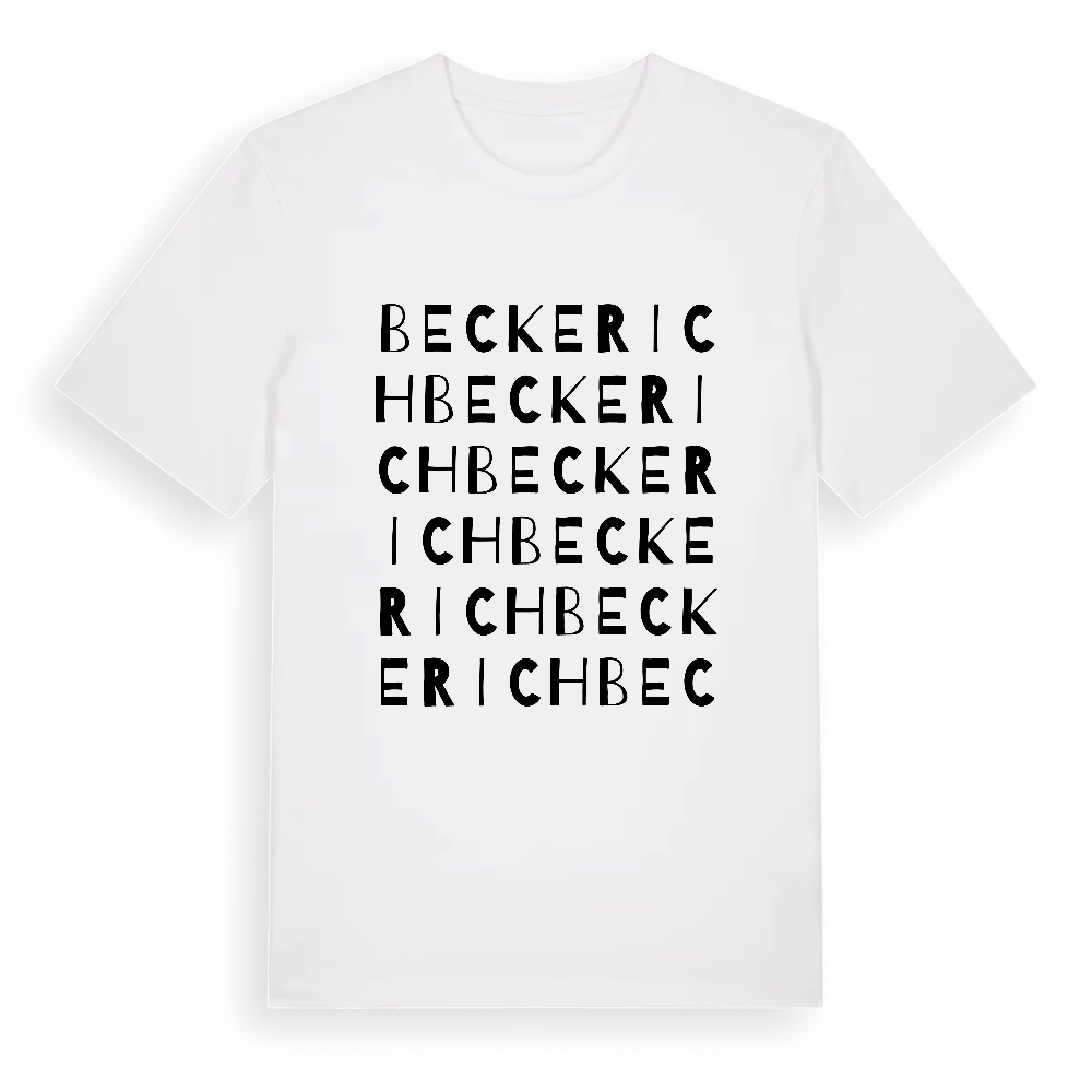 Beckerich ordlek t-shirt – White, i miljö