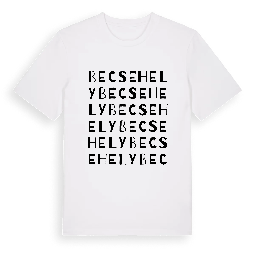 Becsehely ordlek t-shirt – White, i miljö