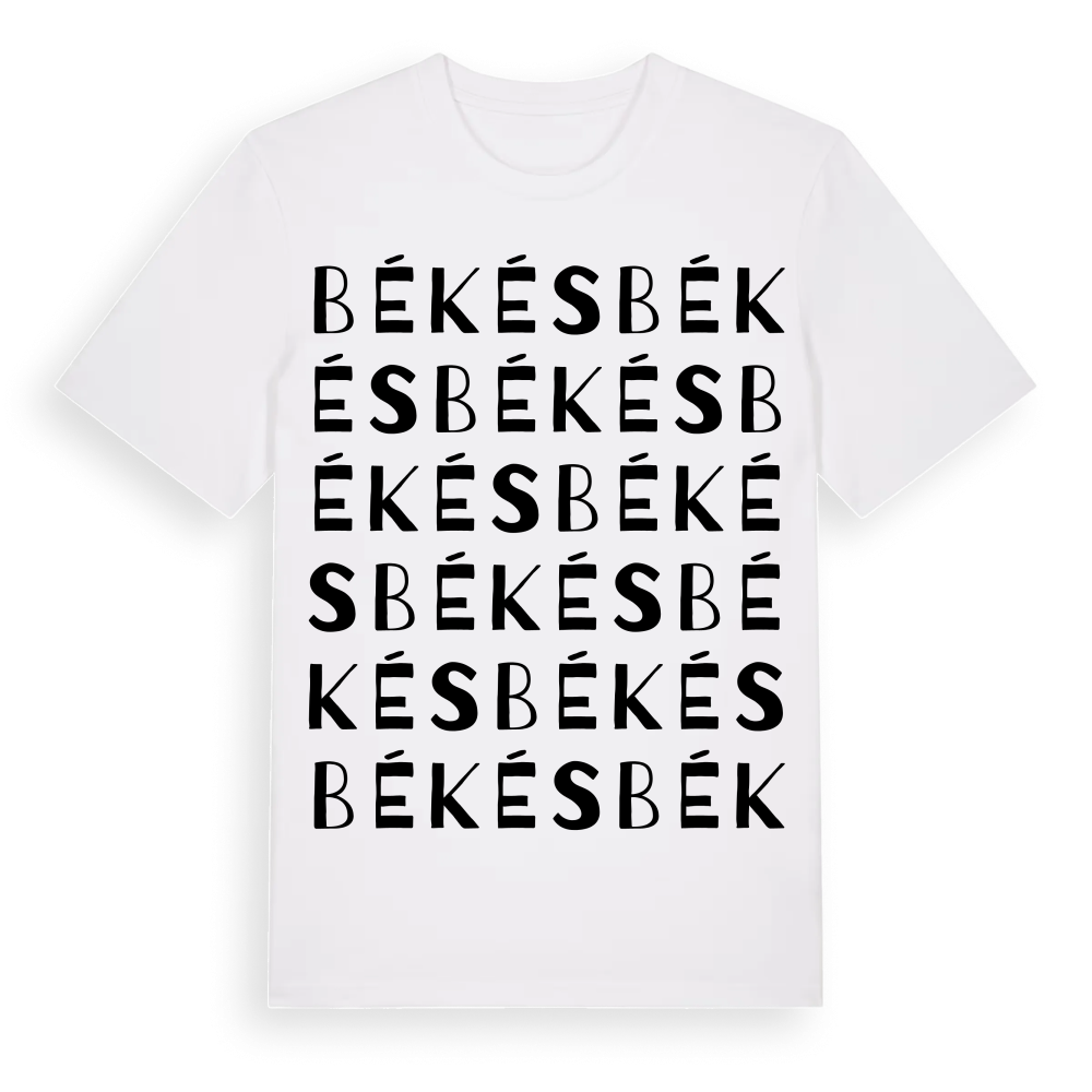 Békés ordlek t-shirt – White, i miljö