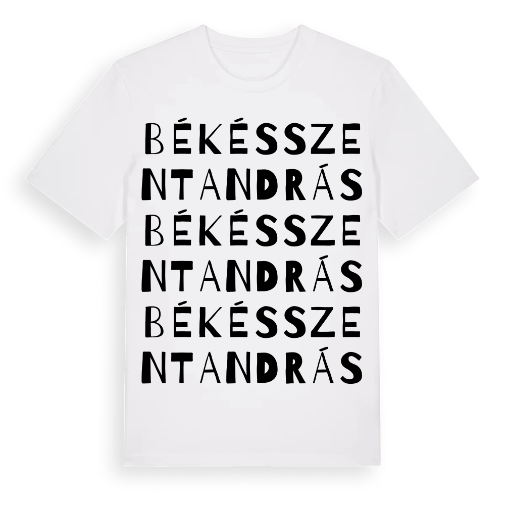 Békésszentandrás ordlek t-shirt – White, i miljö
