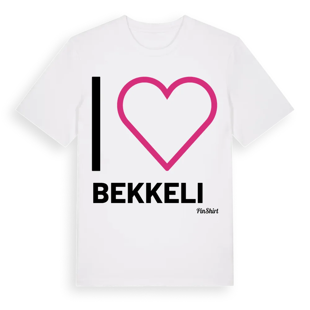 Jag älskar Bekkeli t-shirt stort tryck i miljö