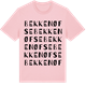 Pink Cotton t-shirt med Bekkenøfse ordlek t-shirt