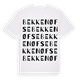 White t-shirt med Bekkenøfse ordlek t-shirt