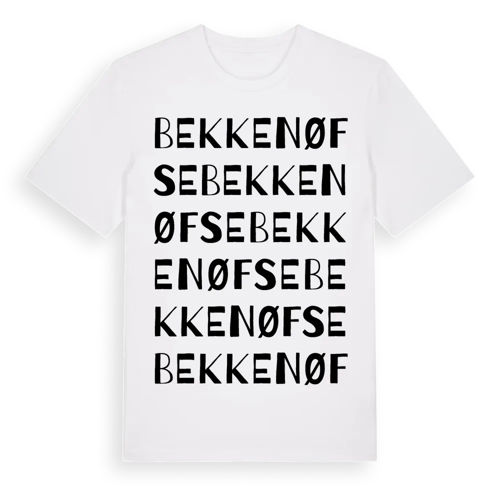 Bekkenøfse ordlek t-shirt i miljö