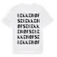 White t-shirt med Bekkenøfse ordlek t-shirt