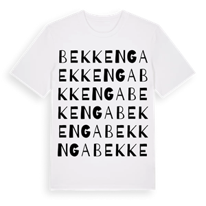 Bekkenga ordlek t-shirt – ekologisk bomull t-shirt från Pinshirt