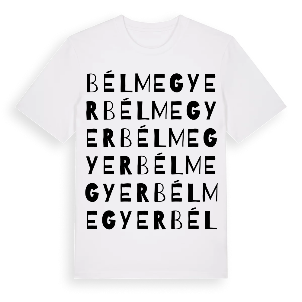 Bélmegyer ordlek t-shirt – White, i miljö