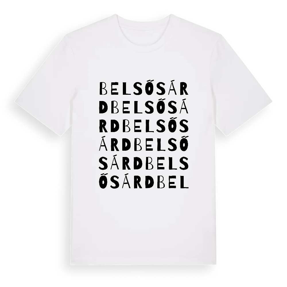 Belsősárd ordlek t-shirt – White, i miljö