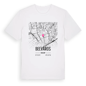 Belváros karta t-shirt – ekologisk bomull t-shirt från Pinshirt