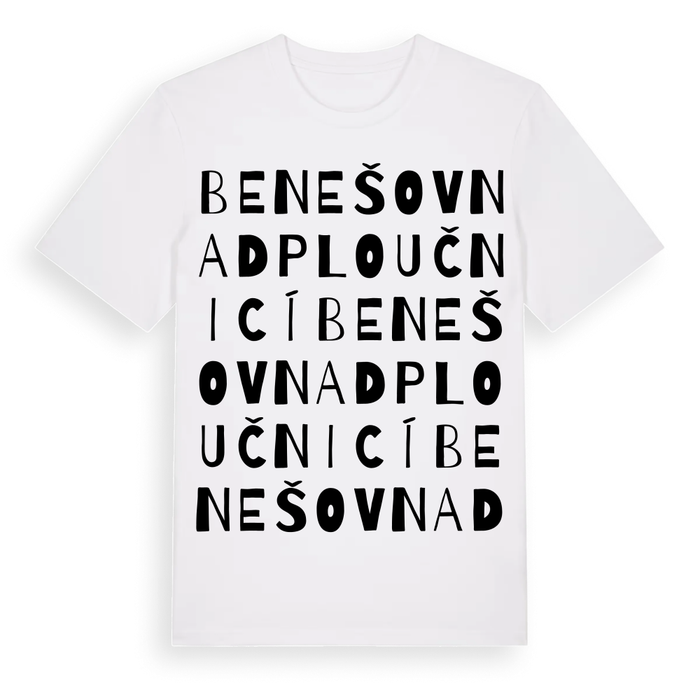 Benešov nad Ploučnicí ordlek t-shirt – White, i miljö