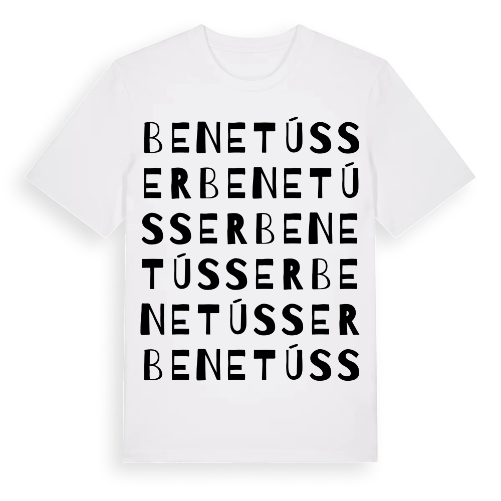 Benetússer ordlek t-shirt – White, i miljö