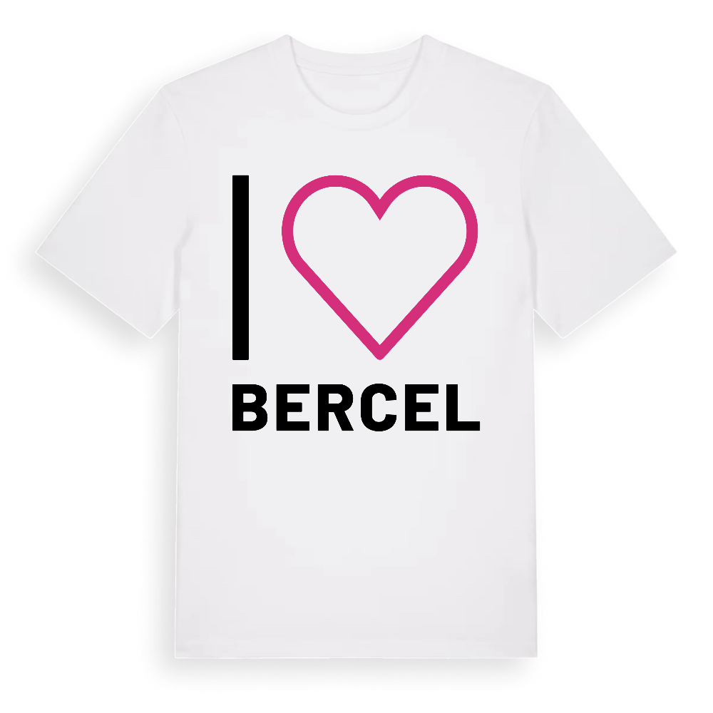 Jag älskar Bercel t-shirt stort tryck – White, i miljö