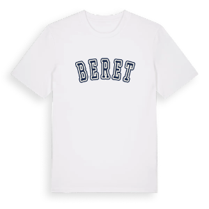 Beret college t-shirt – ekologisk bomull t-shirt från Pinshirt