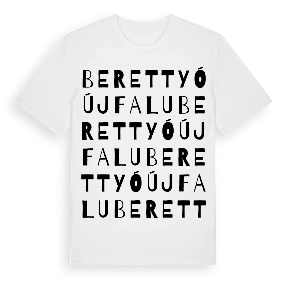 Berettyóújfalu ordlek t-shirt – White, i miljö