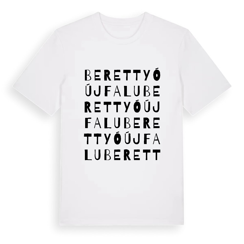 Berettyóújfalu ordlek t-shirt – White, i miljö