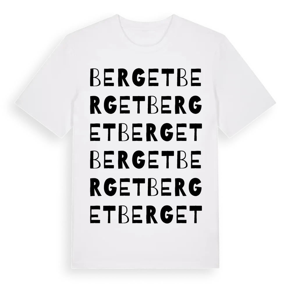 Berget ordlek t-shirt i miljö